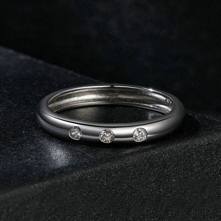 S925 Platinum-plated Sterling Silver Moissanite Ring(No.6)