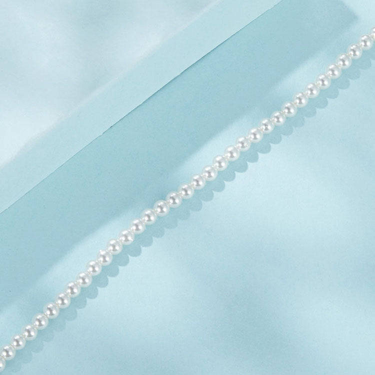S925 Sterling Silver Opal Shell Pearl Bracelet(SCB280)