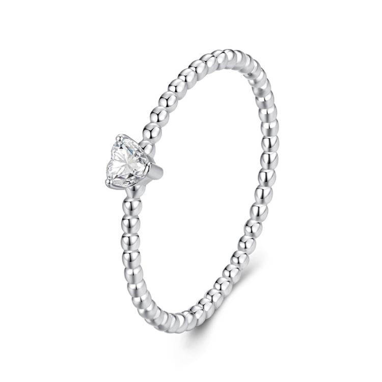 MSR063 S925 Sterling Silver Heart Moissanite Ring(8)