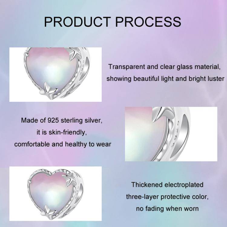 S925 Sterling Silver Electroplated Aurora Love Butterfly DIY Beads(SCC2941)