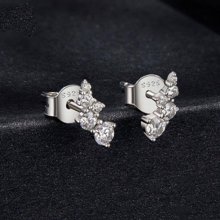 S925 Sterling Silver Moissanite Bubble Earrings(MSE080)