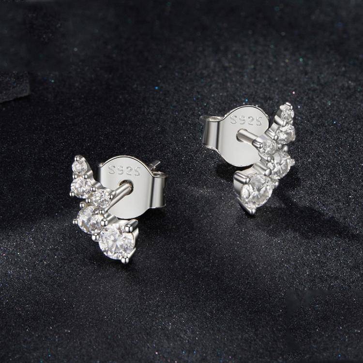 S925 Sterling Silver Moissanite Bubble Earrings(MSE080)