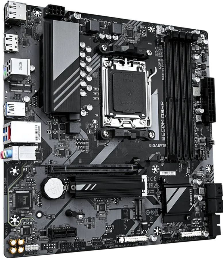 GIGABYTE B650M D3HP AMD AM5 Micro-ATX Motherboard  DDR5 Motherboard with 2x M.2, HDMI, Display...