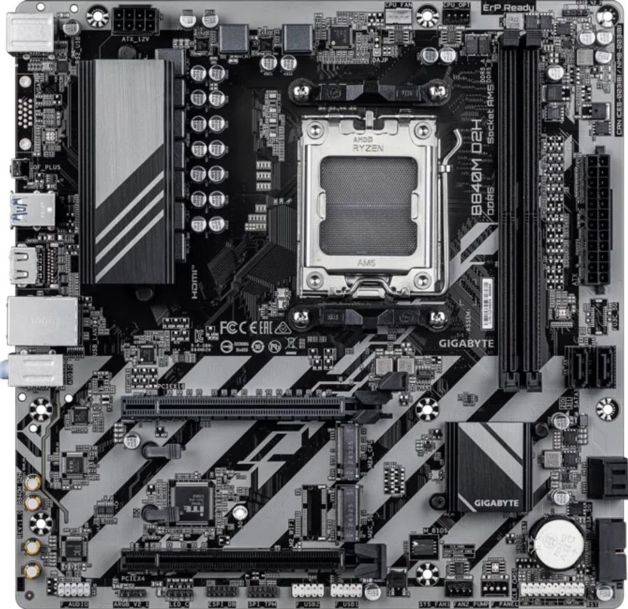GIGABYTE B840M D2H DDR5 AMD Socket AM5 Motherboard