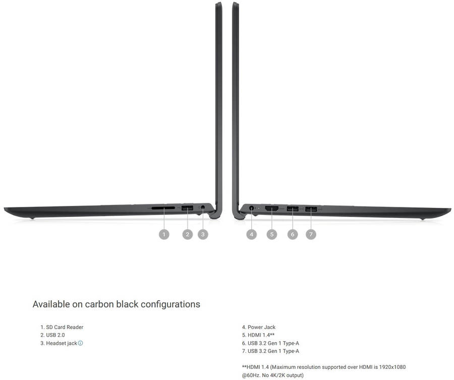 Dell Inspiron 3520 15.6" Core i5-1235U 8GB RAM 512GB SSD W11H Laptop