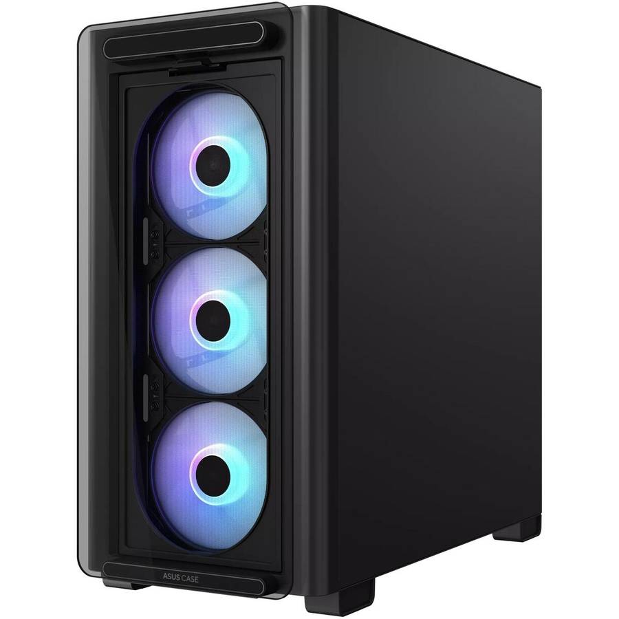 ASUS A23 PLUS TG ARGB Black Mid-Tower Case - 4x120mm Fans, Micro/Mini ATX