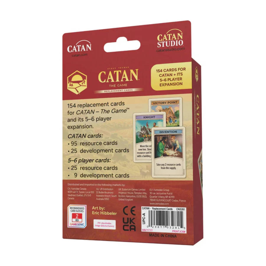 CATAN 6th Edition Replacement Cards