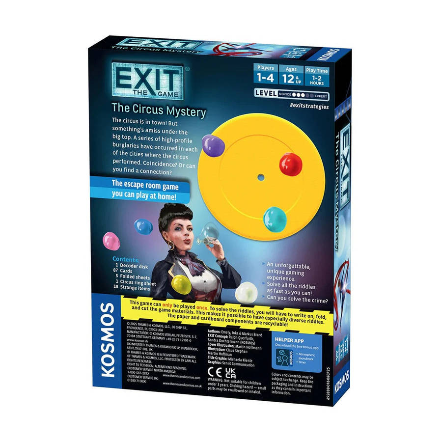 EXIT: The Game  The Circus Mystery Escape Room Board Game