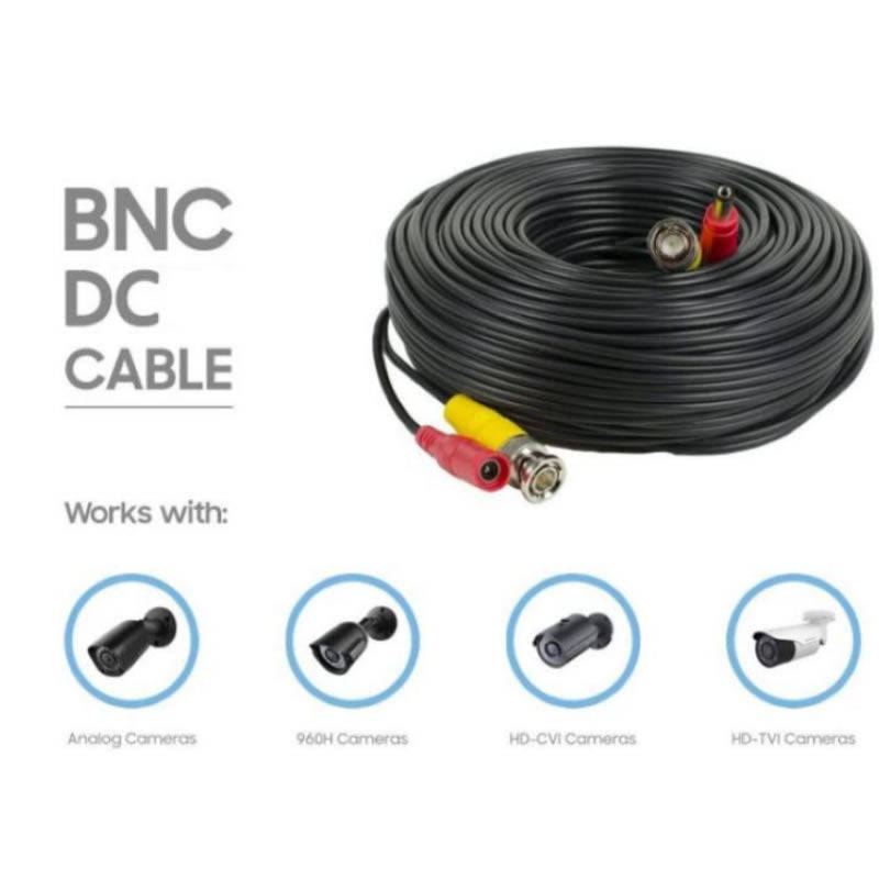 30M BNC Cable Video + DC Power CCTV Cable - 30m BNC