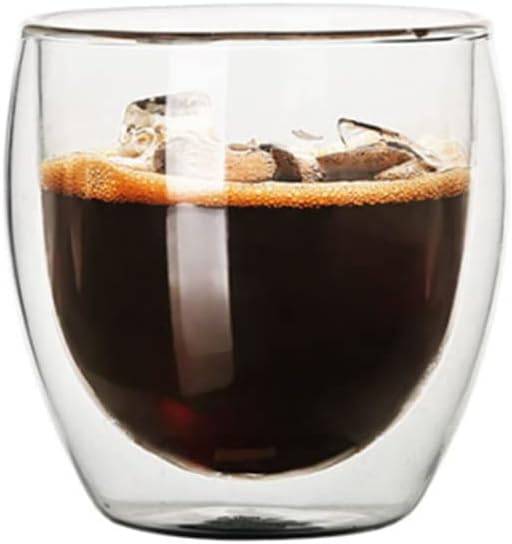 250ml Double Wall Glass Mug - Set of 2