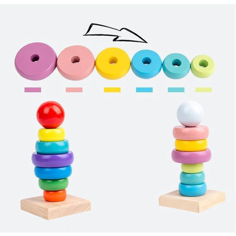 Baby Stacking Rainbow Colour Tower WT-29
