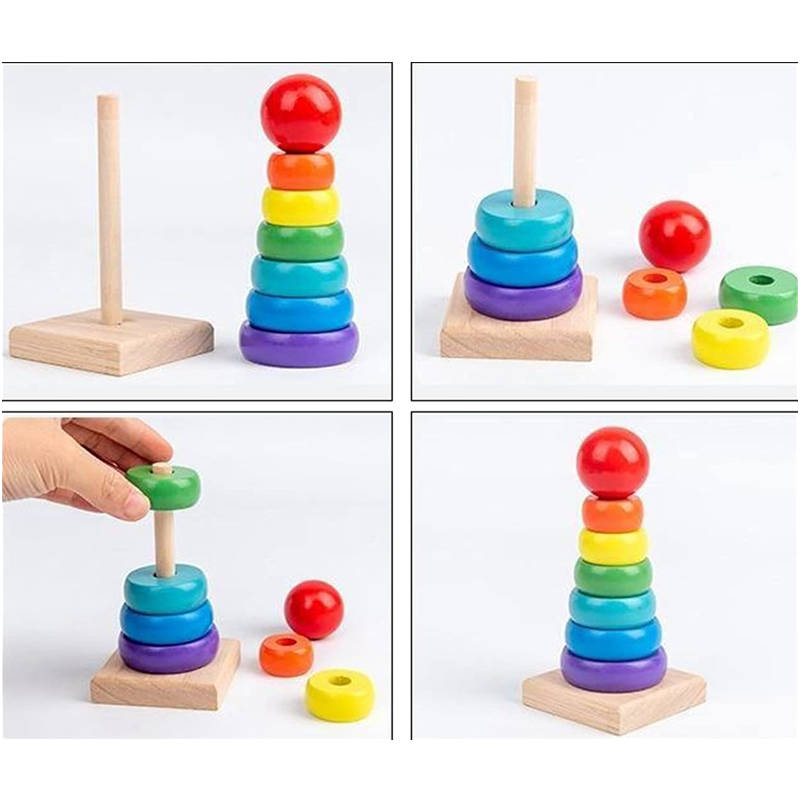 Baby Stacking Rainbow Colour Tower WT-29
