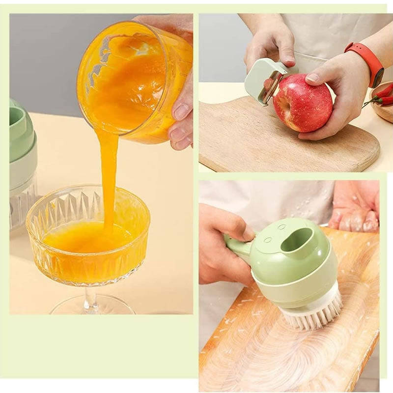 4 In 1 Handheld Multifunction Electric Vegetable Cutter- AO-78209