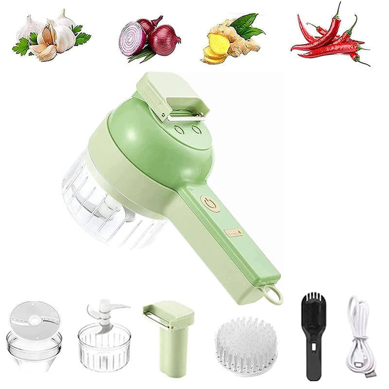 4 In 1 Handheld Multifunction Electric Vegetable Cutter- AO-78209