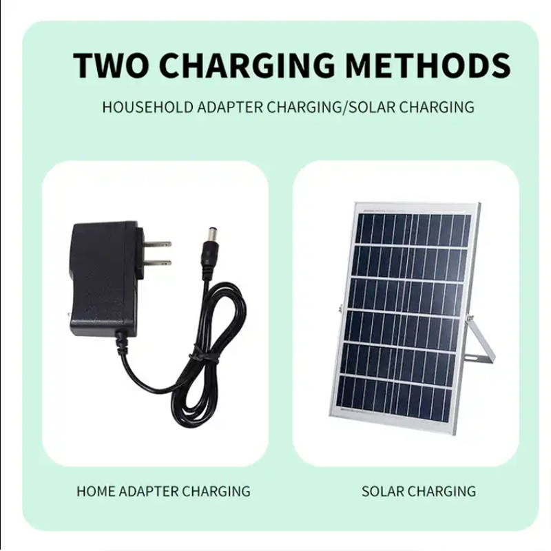 12" Rechargeable Solar Fan 10W Solar Panel 12W 9V 3 Speed Oscillatiing Fan