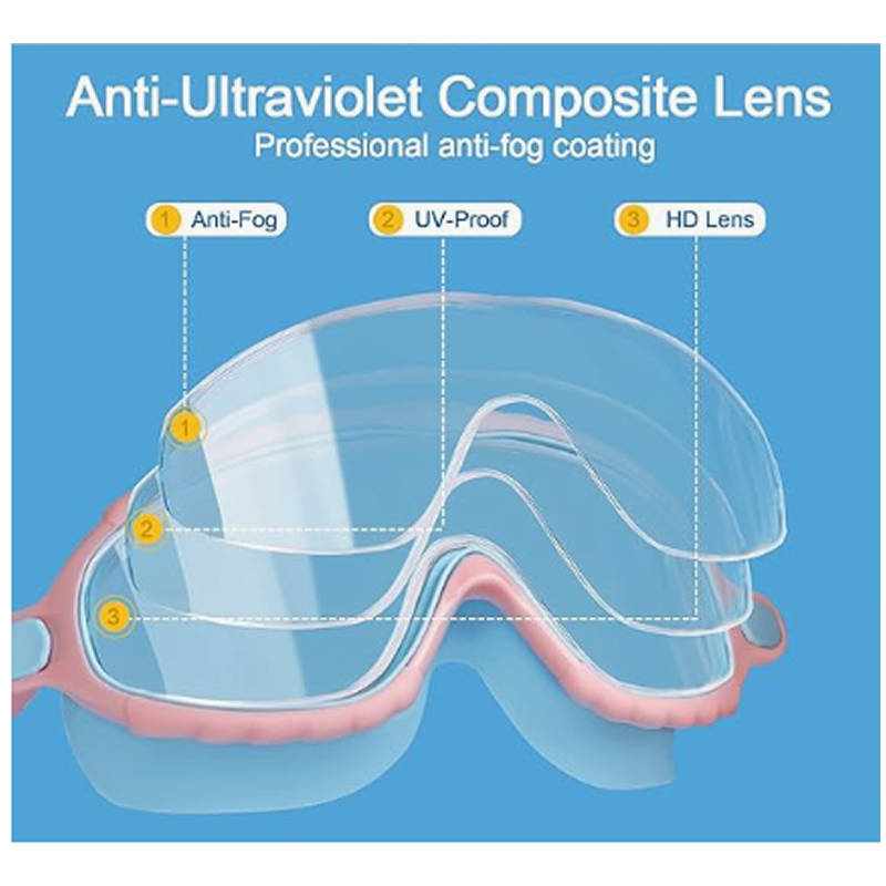 Junior UV Shield Anti Fog Swimming Goggles HY-190