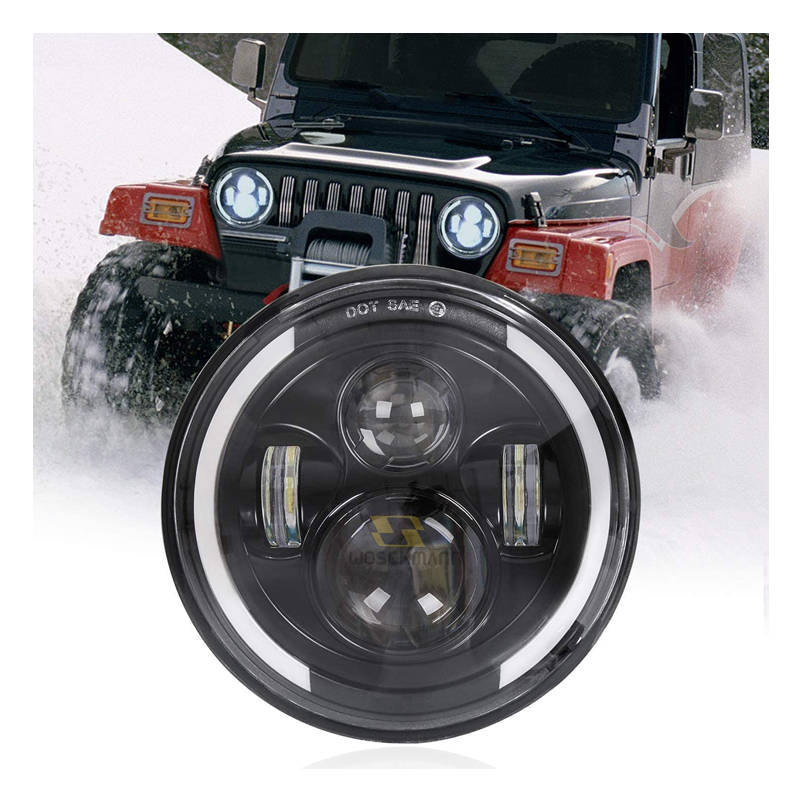 75W 7-Inch LED Headlight For Jeep and Wrangler Off-Road Work Light PC-7