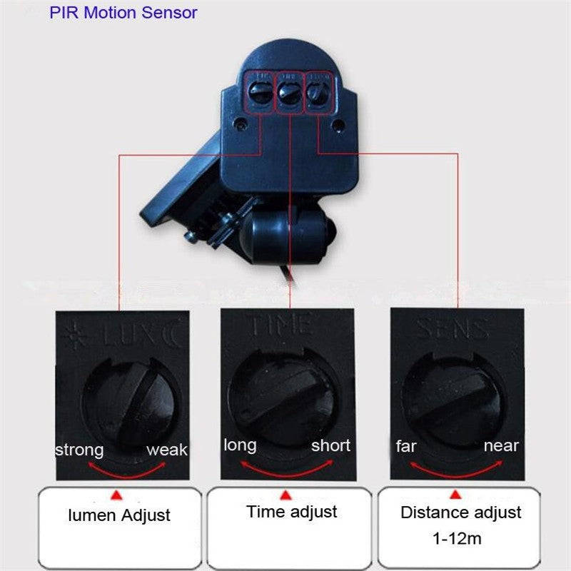 20W LED Outdoor Floodlight With Motion Detector PIR-20W