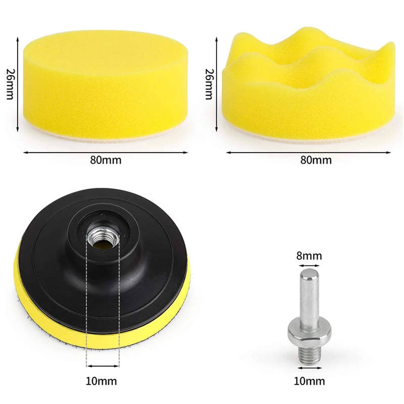 11-Piece Car Foam Drill Polishing Pad IB-52