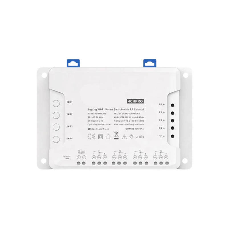 4 Way Remote Smart Home WiFI Switch Auto Wireless APP Control