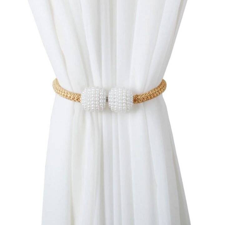 Magnetic Curtain Rope Tieback with Pearl C3-6-45 Rose gold