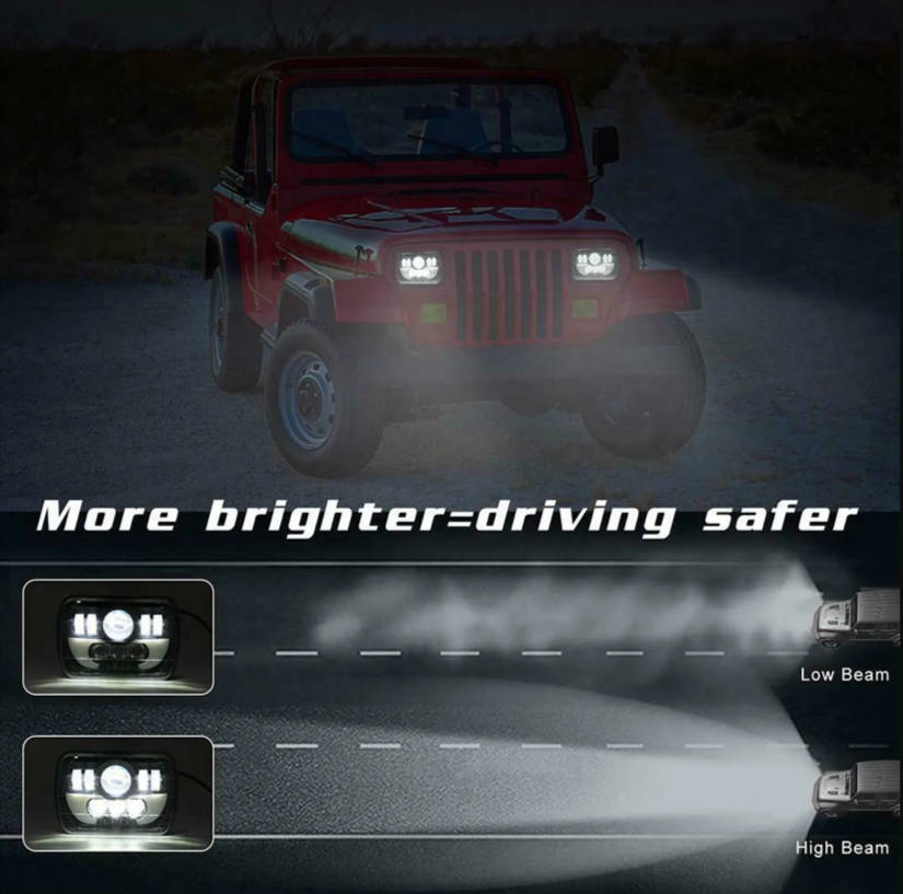 2pcs Of 7" Aluminum Shell LED Off Road Driving Headlight