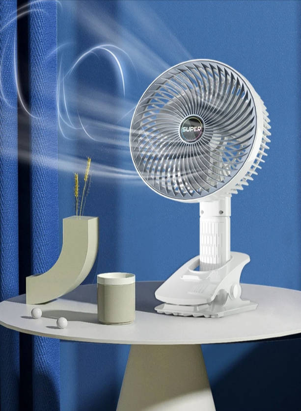 Multi-Functional 4-in-1 Rechargeable Portable Clip Fan PM-037