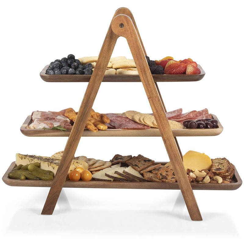3 Tier Wooden Serving Tray IL-7
