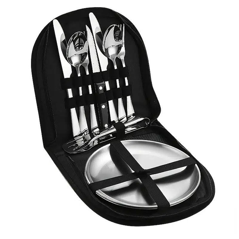 10 Piece Stainless Steel Cutlery Camping Set IL-1