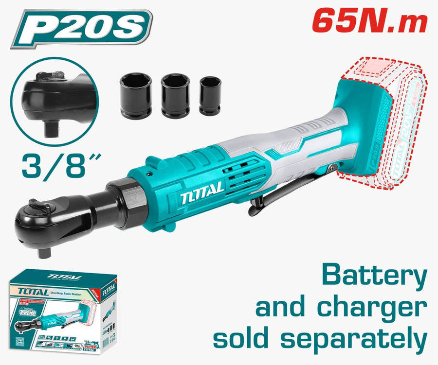 Total Cordless Drive Ratchet (3/8", 20V, 65Nm)