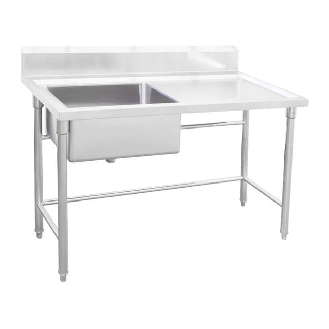 Single Bowl Prep Sink - 1700mm x 700mm x 900mm High  - RHS Work Area