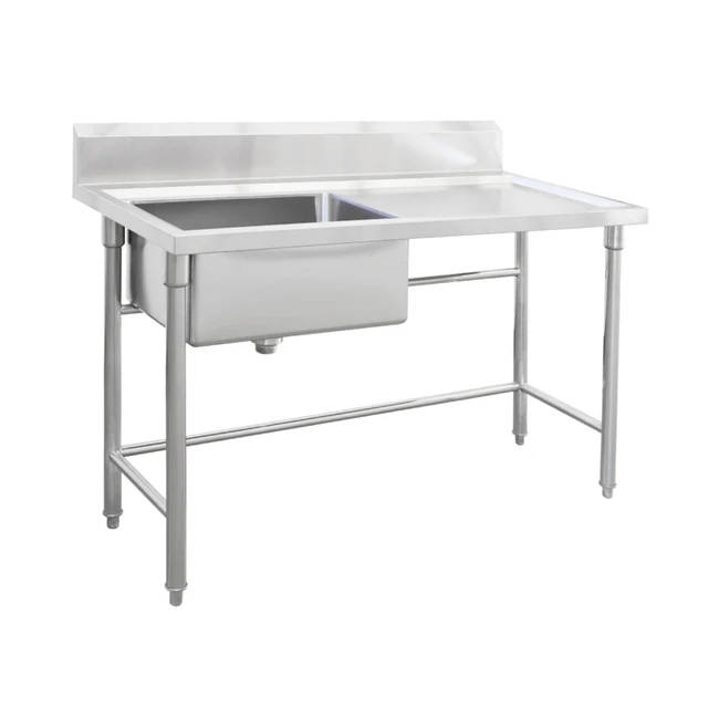 Single Bowl Prep Sink - 1700mm x 700mm x 900mm High  - RHS Work Area