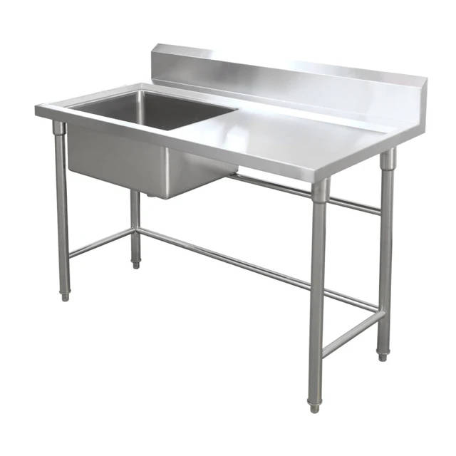 Single Bowl Prep Sink - 1700mm x 700mm x 900mm High  - RHS Work Area