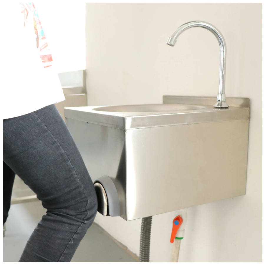 Wall Mounted Knee Operated Hand Washing Sink