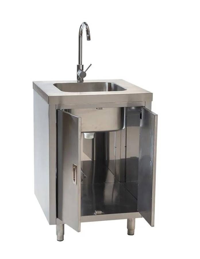 Stainless Steel Sink Cabinet   - Single Bowl - 650mm x 700mm x 900mmH