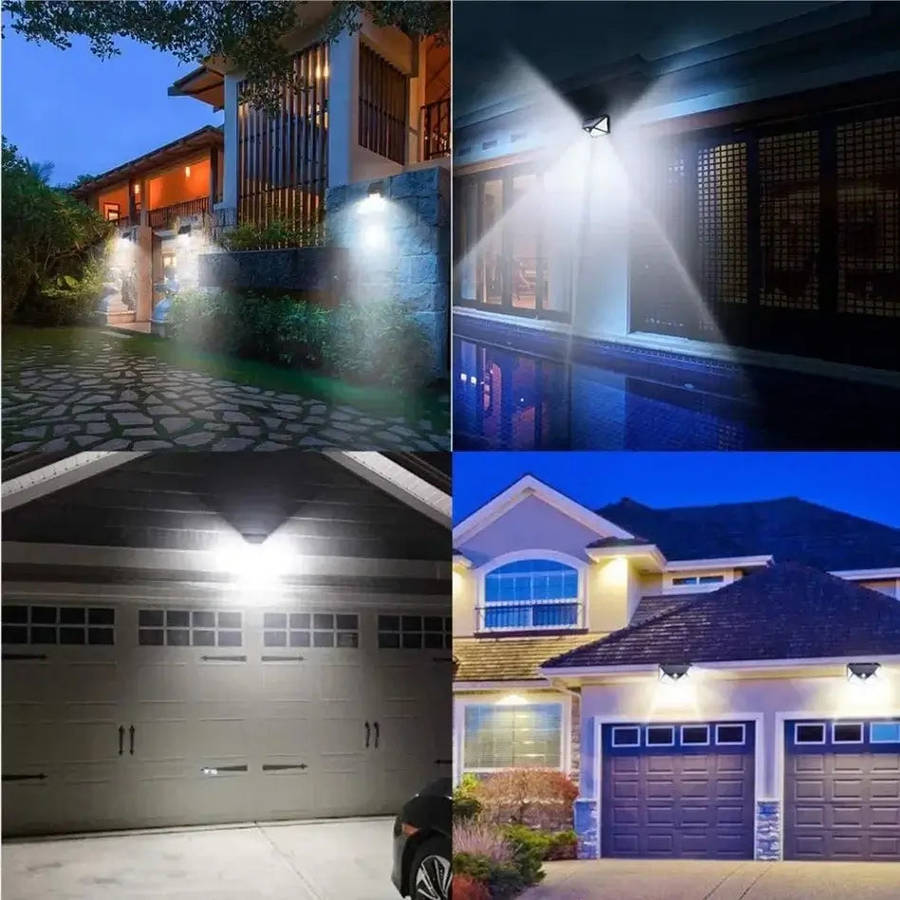PIR Motion Sensor Solar Powered Security Light - 100 LED