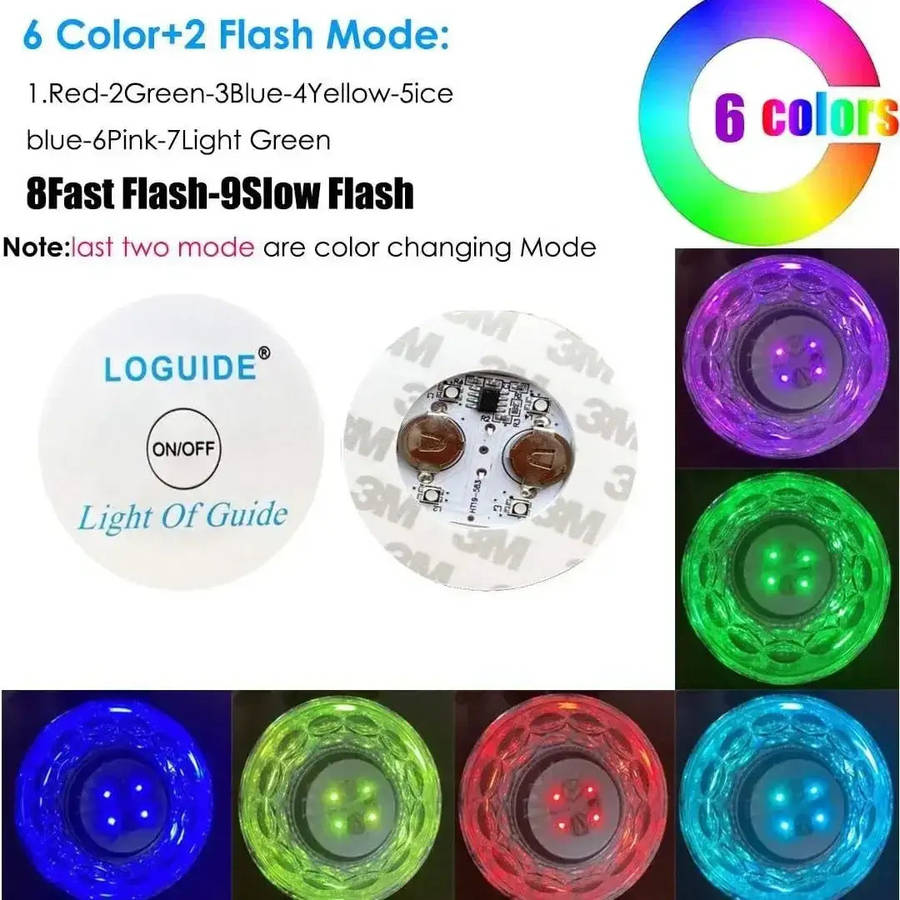 LED Coaster Lights / Wine Bottle Base Stickers
