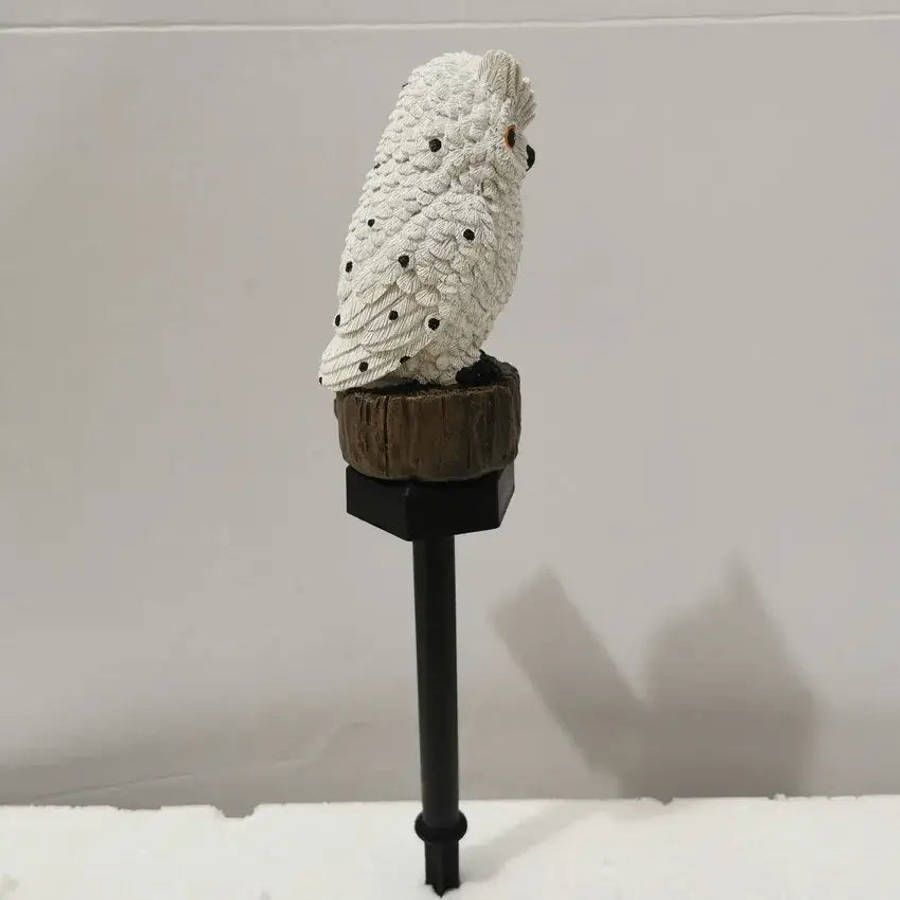 Garden Solar Light Outdoor Decor Resin Owl Solar LED Light with Stake