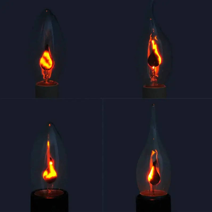 LED Vintage Edison Candle Light Retro Bulb - Flickering Flame Effect