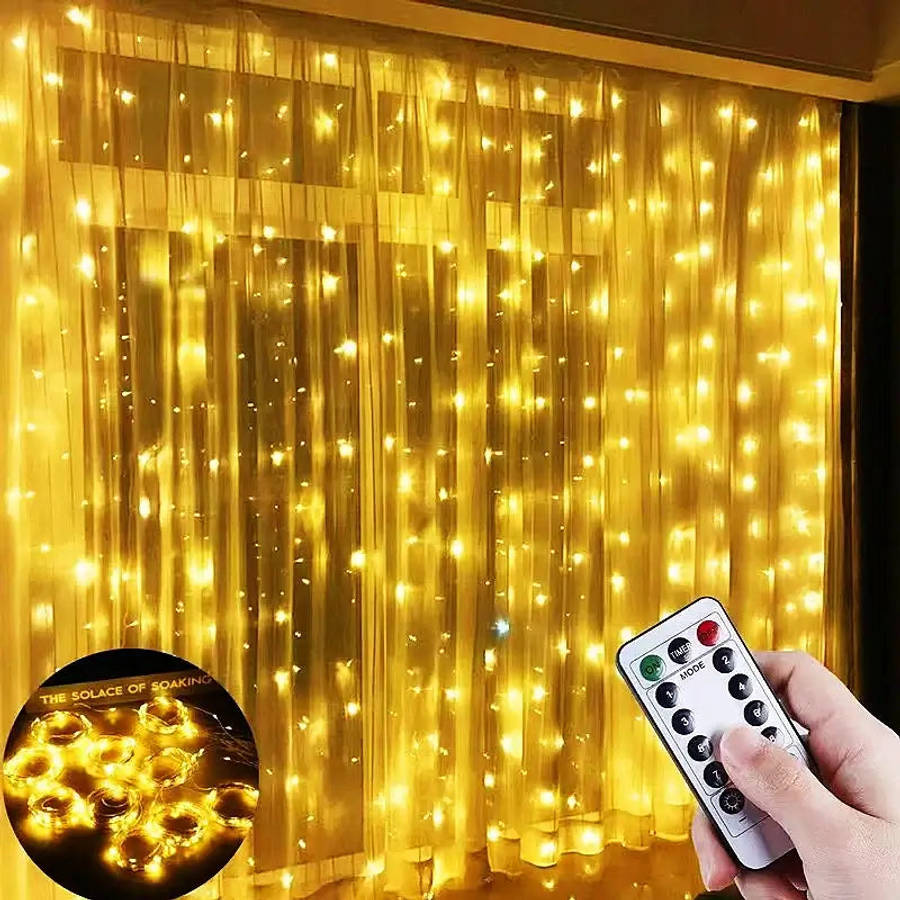 LED Curtain String Lights - USB Powered