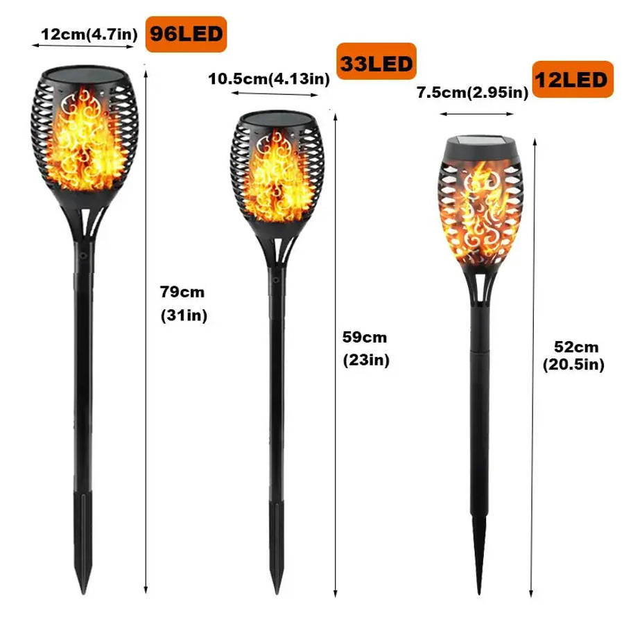 LED Solar Flame Flickering Torch