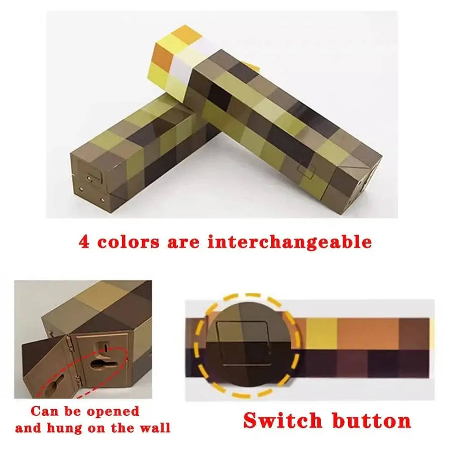 Minecraft Brownstone LED Night Light Torch