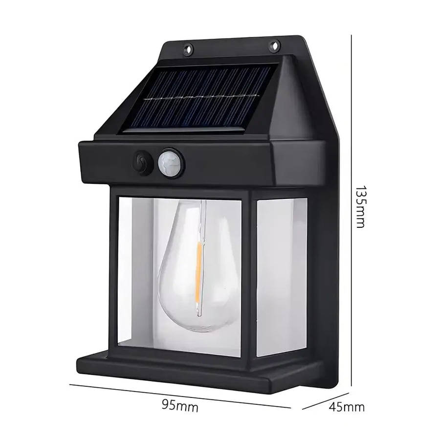 PIR Motion Sensor Solar Powered Wall Lantern