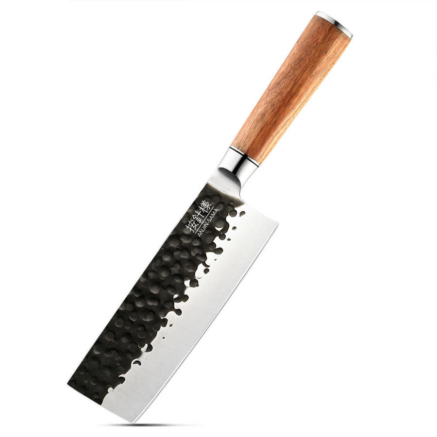 ANJIN SAMA Stainless Hammered Nakiri knife - DK-071P