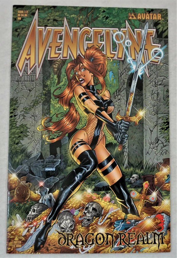 Avengelyne Dragon Realm 1/2, Al Rio Cover LTD to 3000,  NM