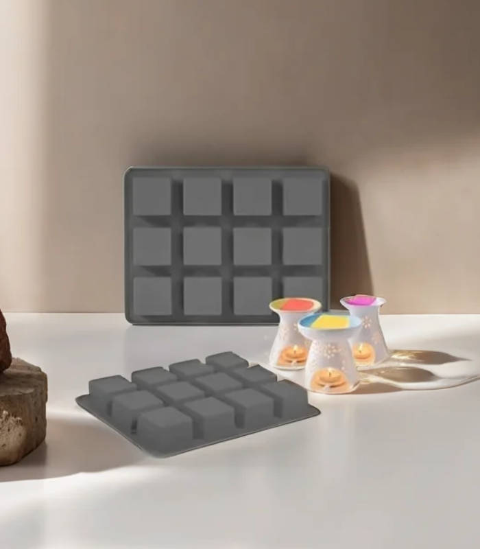 Silicone Candle Mould - Square 12 Cavity