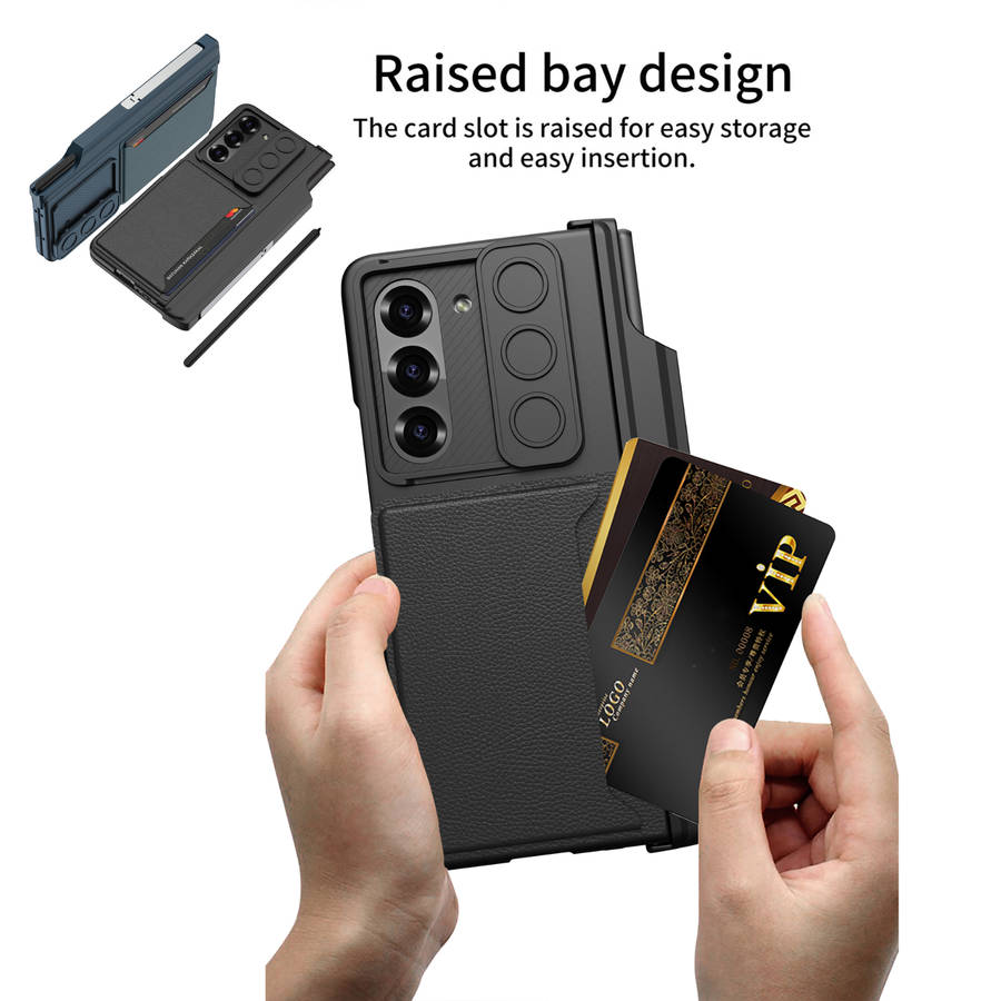 Samsung Z Fold 6 Pen Case Black & Grey with S Pen Holder SA