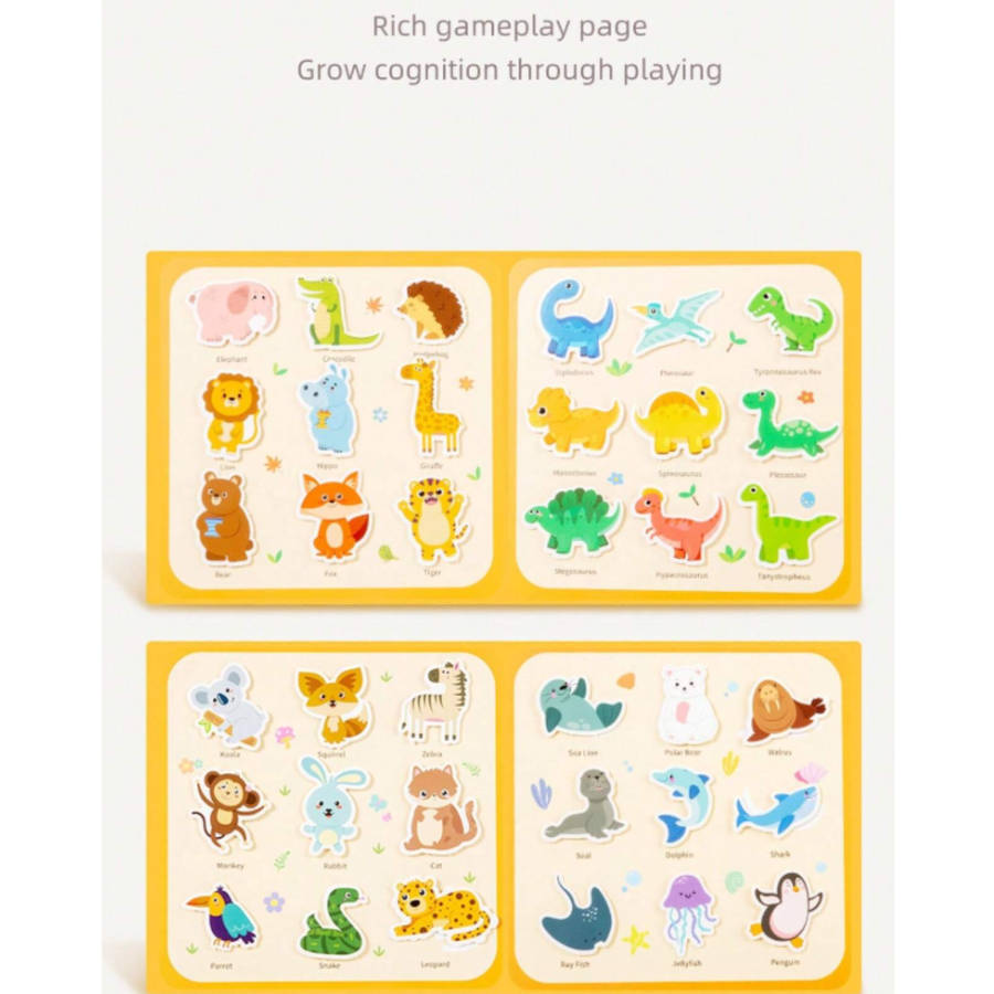 Montessori Quiet Book for Toddlers | Traffic & Animal Busy Book SA