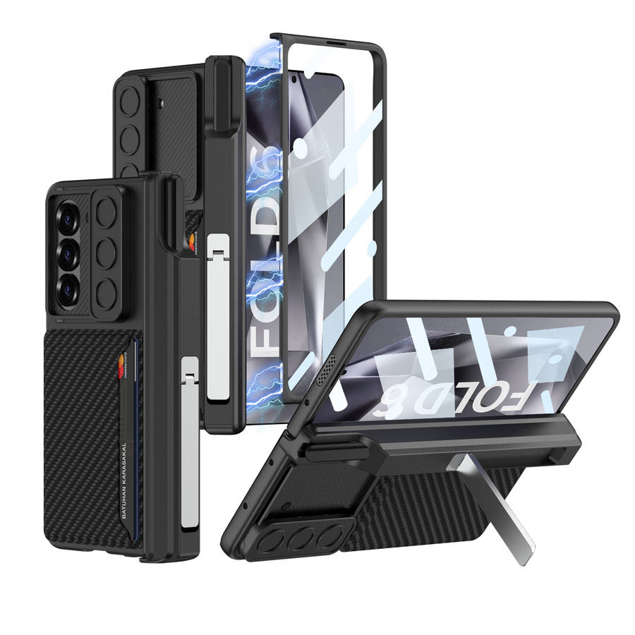 Samsung Z Fold 6 Pen Case Black & Grey with S Pen Holder SA