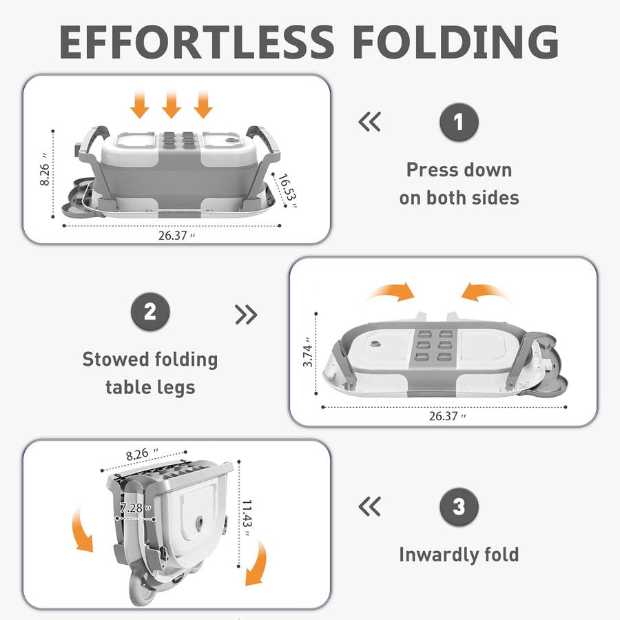 Collapsible Baby Bathtub With Thermometer | Foldable, Portable & Safe